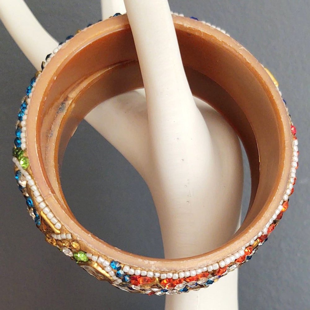 Multi bead bangle bracelets - Picture 3 of 14